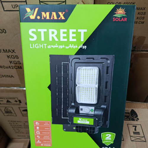 چراغ خورشیدی خیابانی دیواری ۳۰وات مدل VMAX SLT27